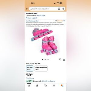 Barbie Roller Skates